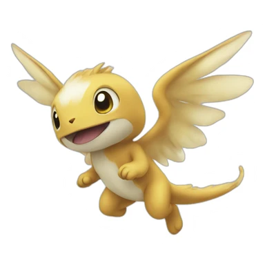 flying baby Digimon creature sticker