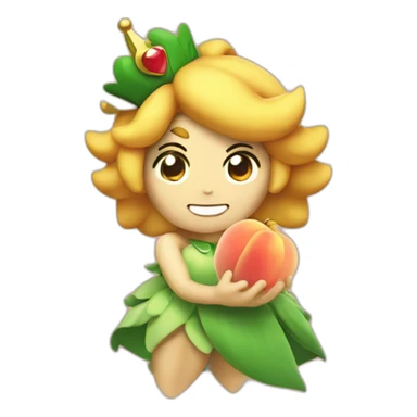 priness peach mixed with bowser sticker