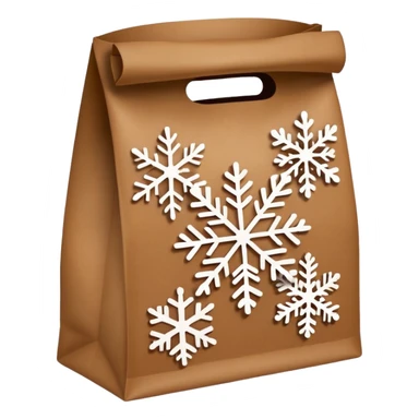 christmas paper lunch bag sticker