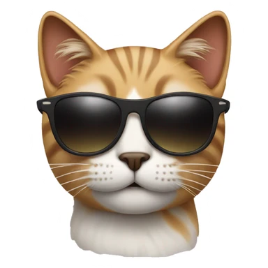 Cat with sunglasses sticker