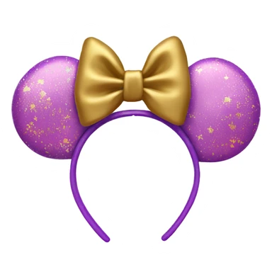 disneyworld minnie ears with a gold bow sticker