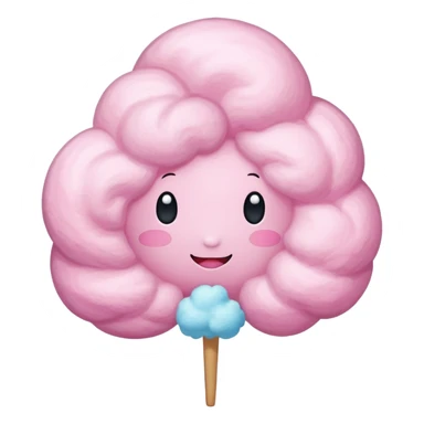 Giant cotton candy bigger than a person's head sticker