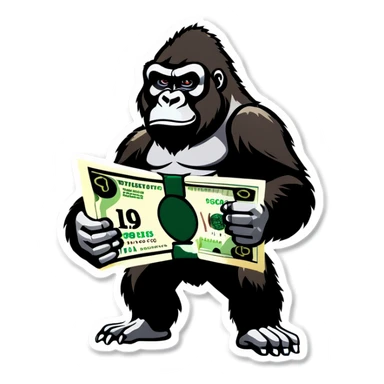 Gorilla with 199 money sticker