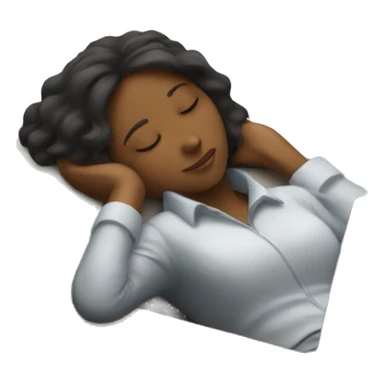 Sleeping at desk woman sticker