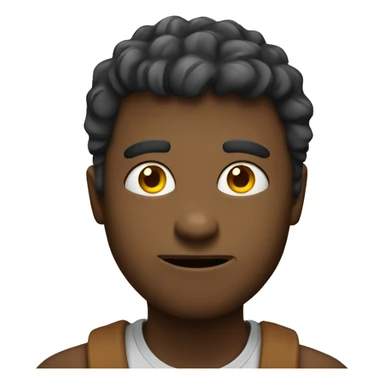 Emoji looking in destress sticker