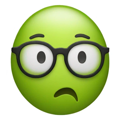 A blob with glasses sticker