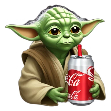 yoda drink a coca cola sticker