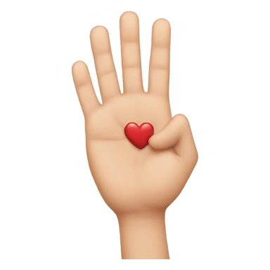 fingers forming half a heart  sticker