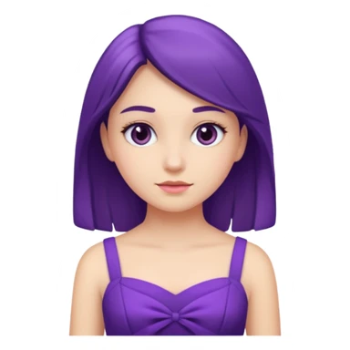 👗🧍‍♀️ merge this emojis the dress should be purple on a girl sticker