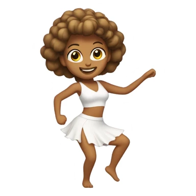 half tanned woman half panter dancing sticker