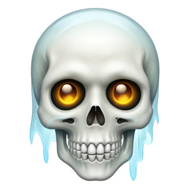 Skull face ghost blinking one eye sticker