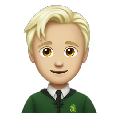 Draco malfoy with an eart  sticker