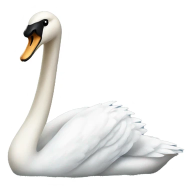 White swan sticker