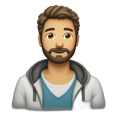vicho guy with beard sticker