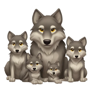 wolf family sticker