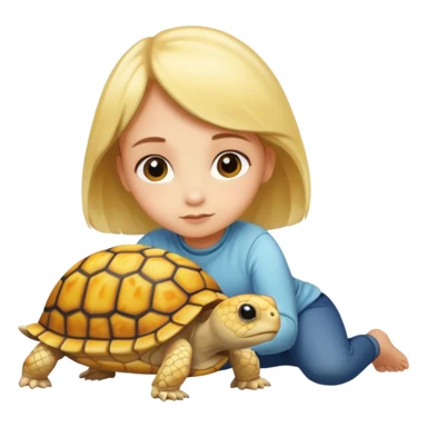 A young very small yellow tortoise sticker
