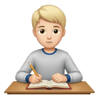 boy focused on studying in the library full body sticker