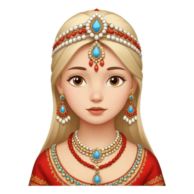 Russian girl in Indian jewellery sticker