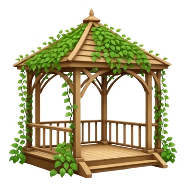 White gazebo with vines sticker