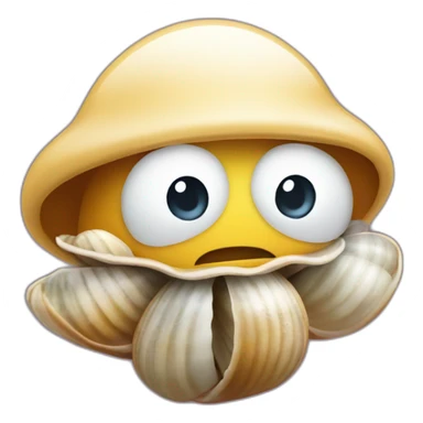 Clams with capsules in her mouth sticker