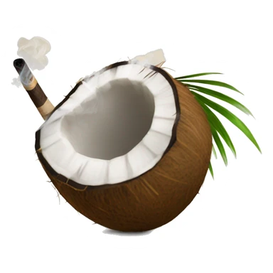 Coconut smoking sticker