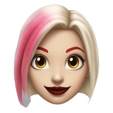 Harley Quinn face girl sticker