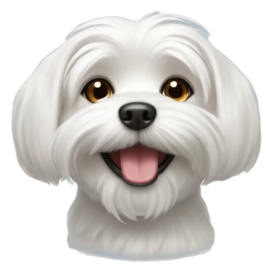 Maltese dog smiling sticker