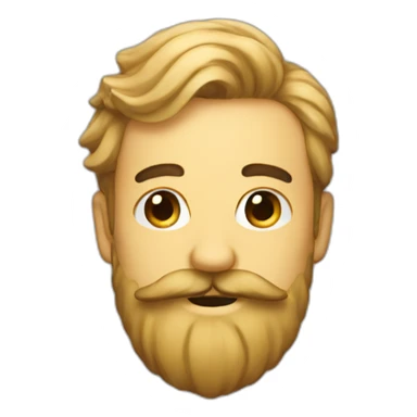 a star with a beard and moustache sticker