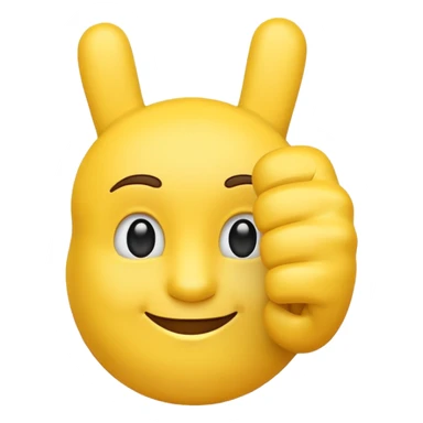 front facing Thumbs up emoji from iPhone sticker