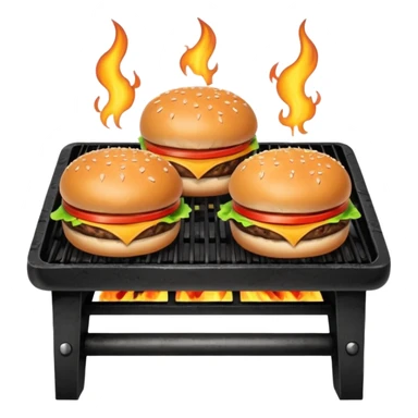 grilling burgers sticker