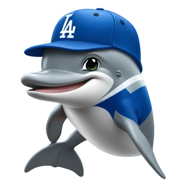 Dolphin Los Angeles Dodgers sticker