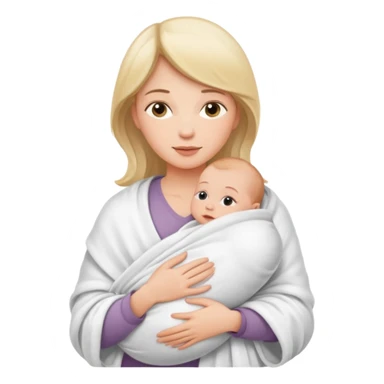 mae com bebe no colo recem nascido sticker