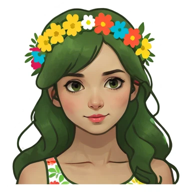 beautiful brunette girl sticker