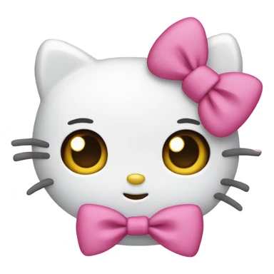 Hello kitty with pink bow  sticker