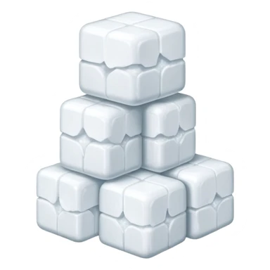White sugar in cubes sticker