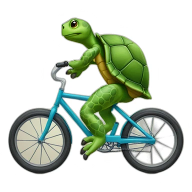 Tortugas montando bicicleta sticker