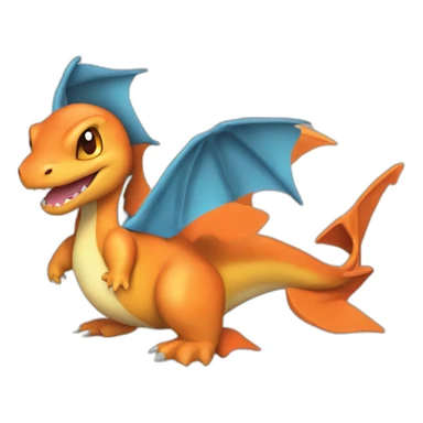 Charizard as a fish sticker
