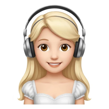 princess with headphones

 white dress sticker