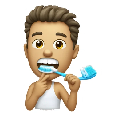 brushing teeth sticker