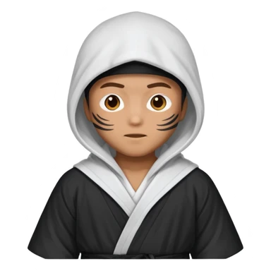 All white ninja robe and light brown skin color sticker