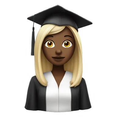 White skin female student with phd graduation hat sticker