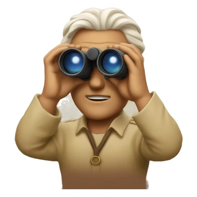 god with binoculars sticker