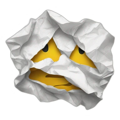 crumpled paper sticker