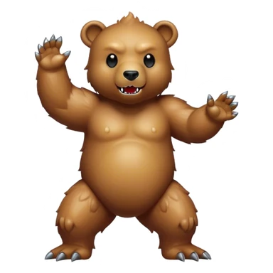 Dancing bear kaiju sticker