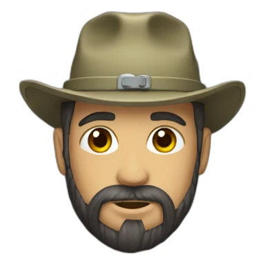 MORENO HIKER WITH PADLOCK BEARD sticker