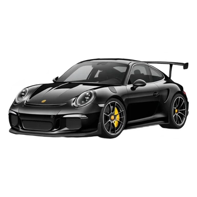 black porsche gt3, black rims sticker