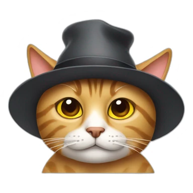 cat with a hat feeling bored sticker