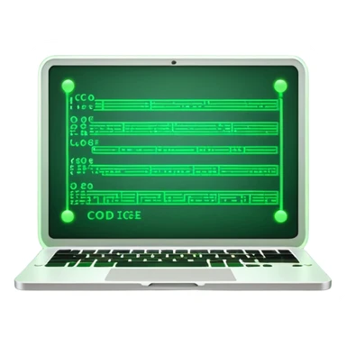 pc com codigo de programação a aparecer no ecra sticker