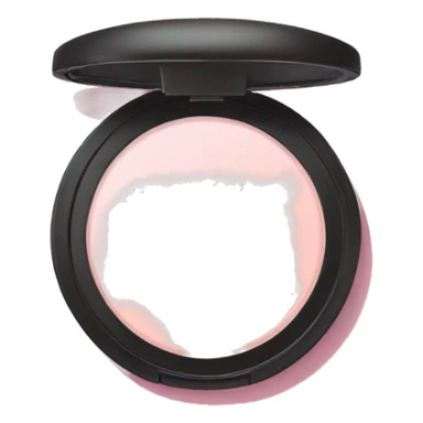 pastel pink powder compact with mirror sticker