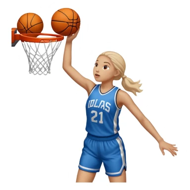 Basketball dunk girl sticker